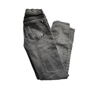Pilcro black denim distressed jeans womens 26 mid rise skinny